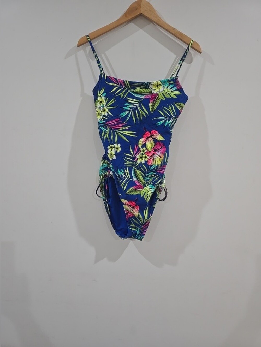 Loft Women's Shirred Side Tie One-Piece Swimsuit Size Large Multi